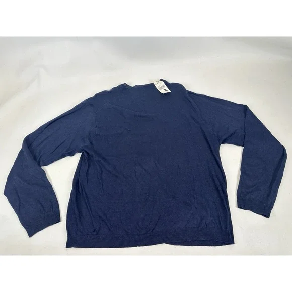 Polo Ralph Lauren Linen Sweater Crew Navy Blue Sterling‎ Men's XL NWT